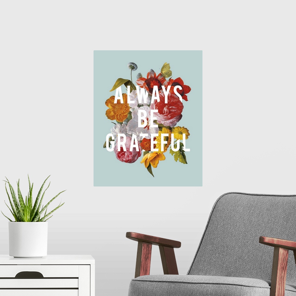A modern room featuring Floral Sentiment I Crop