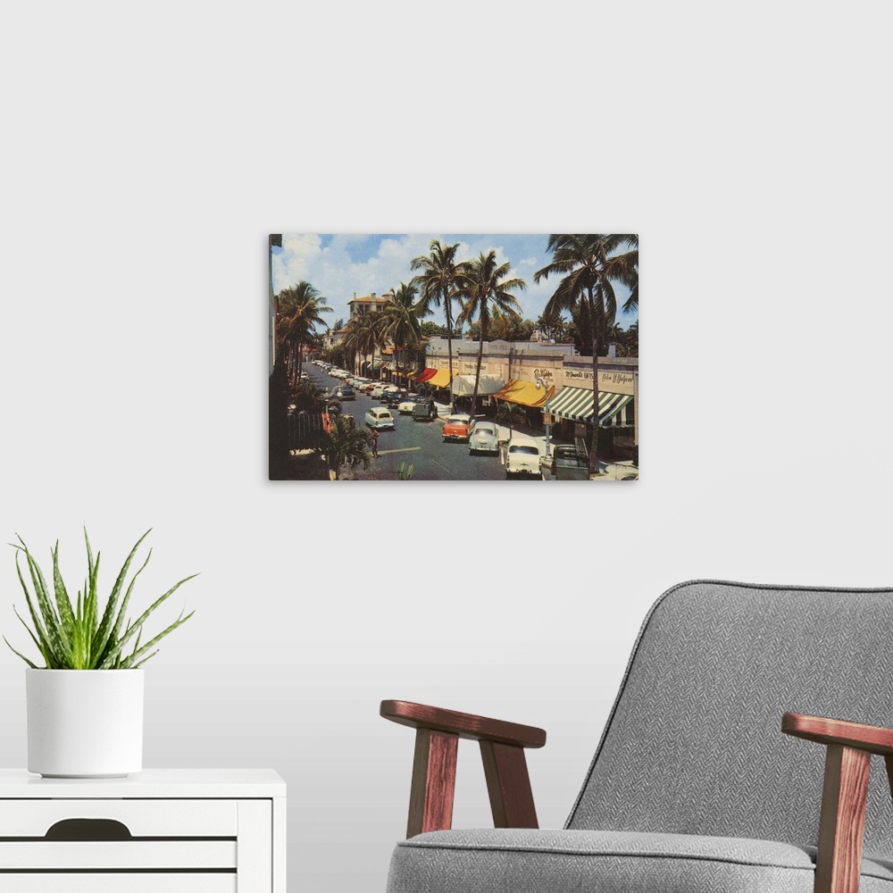 A modern room featuring Florida Postcard IV