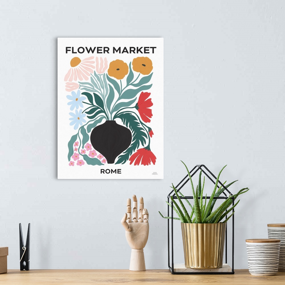 A bohemian room featuring Flower Market VI