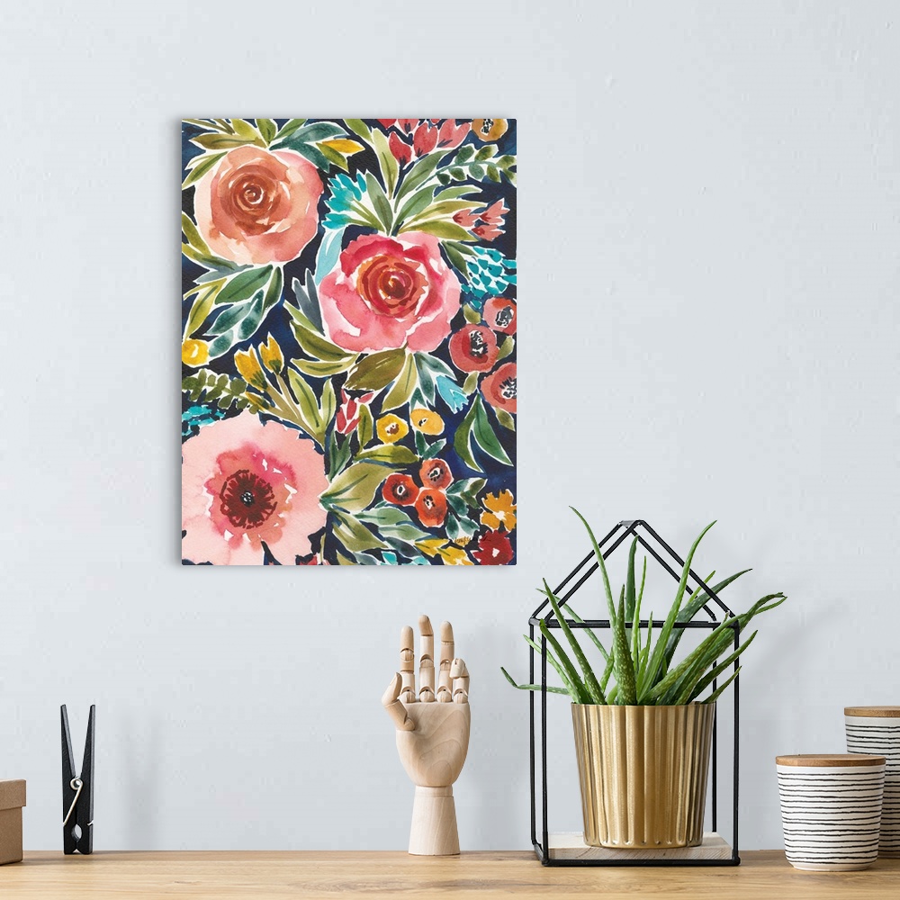 A bohemian room featuring Flower Patch II Crop
