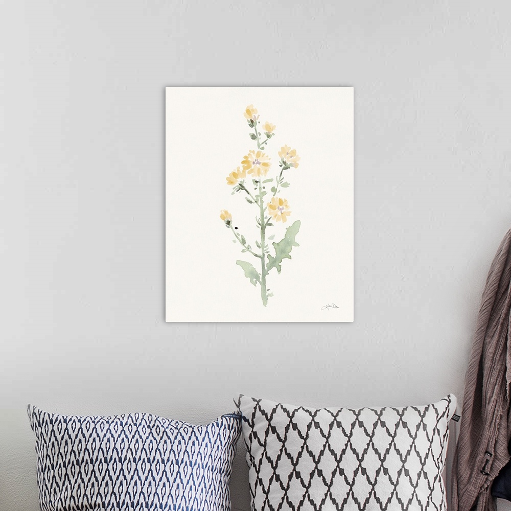 A bohemian room featuring Flowers Of The Wild III Pastel