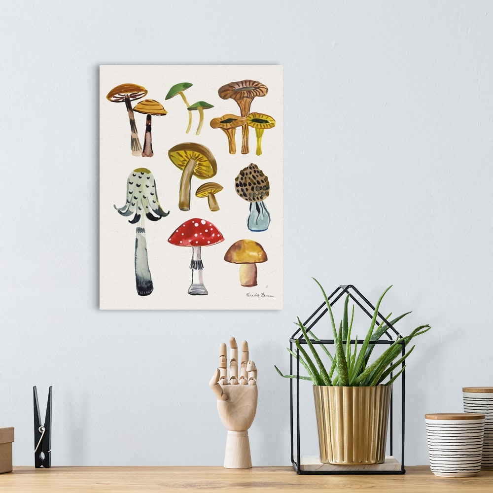 A bohemian room featuring Forest Mushrooms II