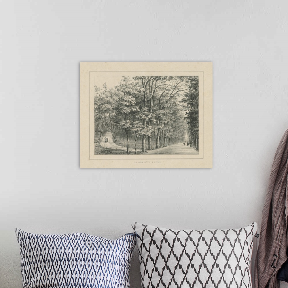 A bohemian room featuring French Park Etching II