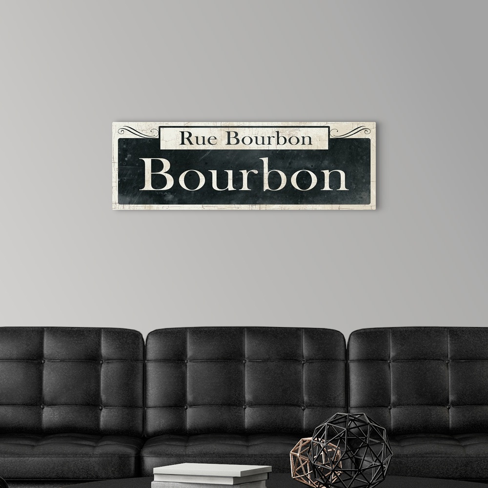 A modern room featuring French Quarter Sign I