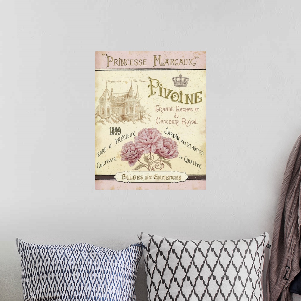 A bohemian room featuring French Seed Packet III