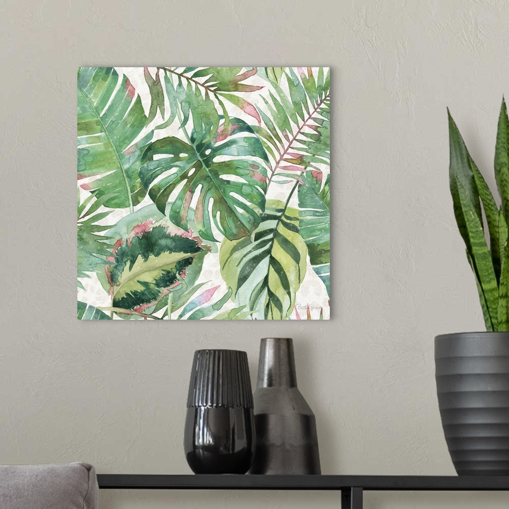 A modern room featuring From the Jungle Pattern III