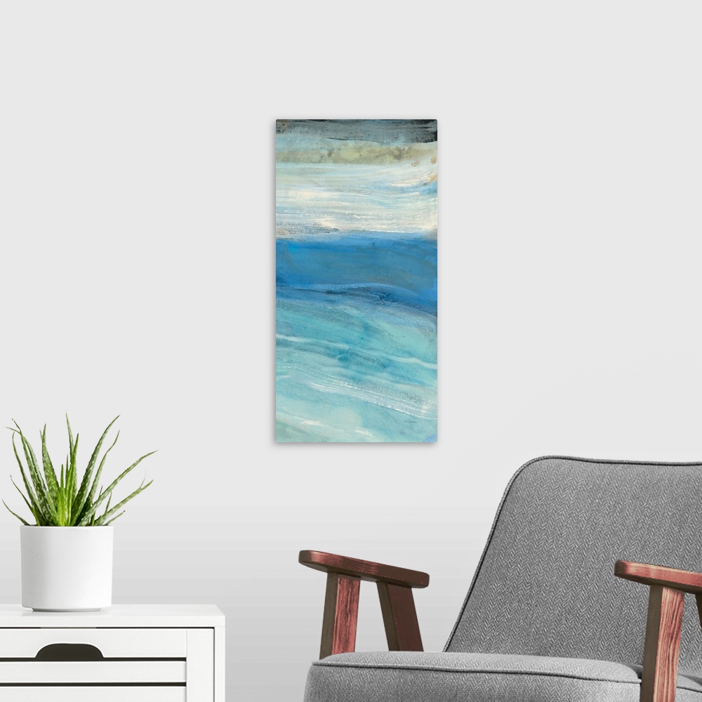 A modern room featuring From the Shore IV