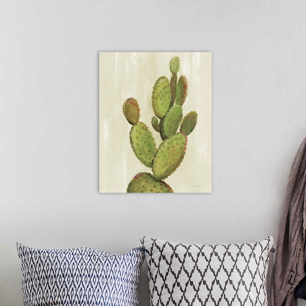 A bohemian room featuring Front Yard Cactus I