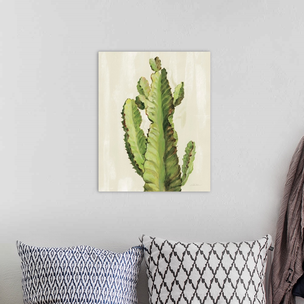 A bohemian room featuring Front Yard Cactus II