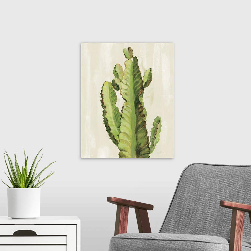 A modern room featuring Front Yard Cactus II