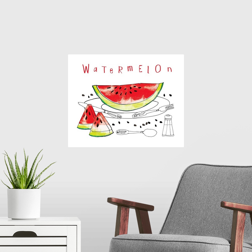 A modern room featuring Fruit Stand I