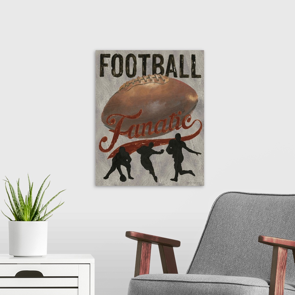 A modern room featuring 'Football Fanatic'