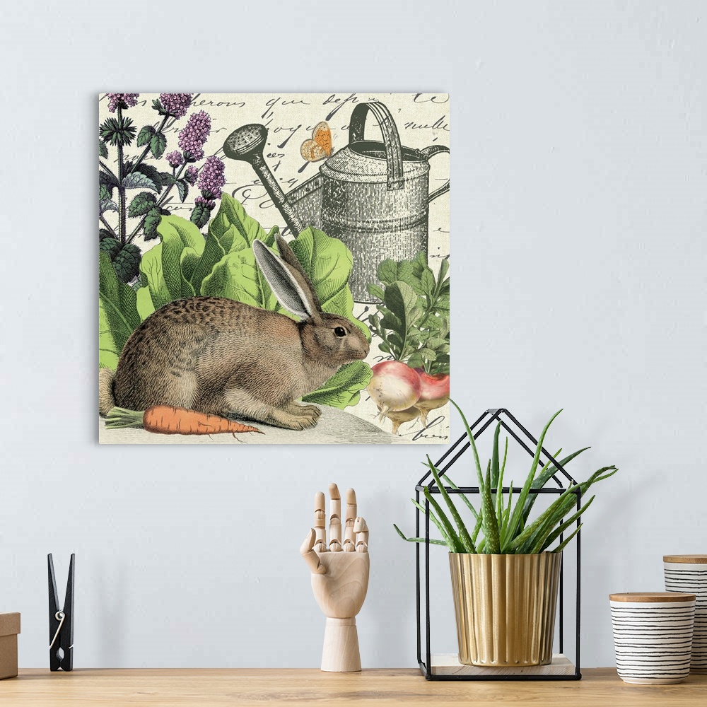 A bohemian room featuring Garden Rabbit I
