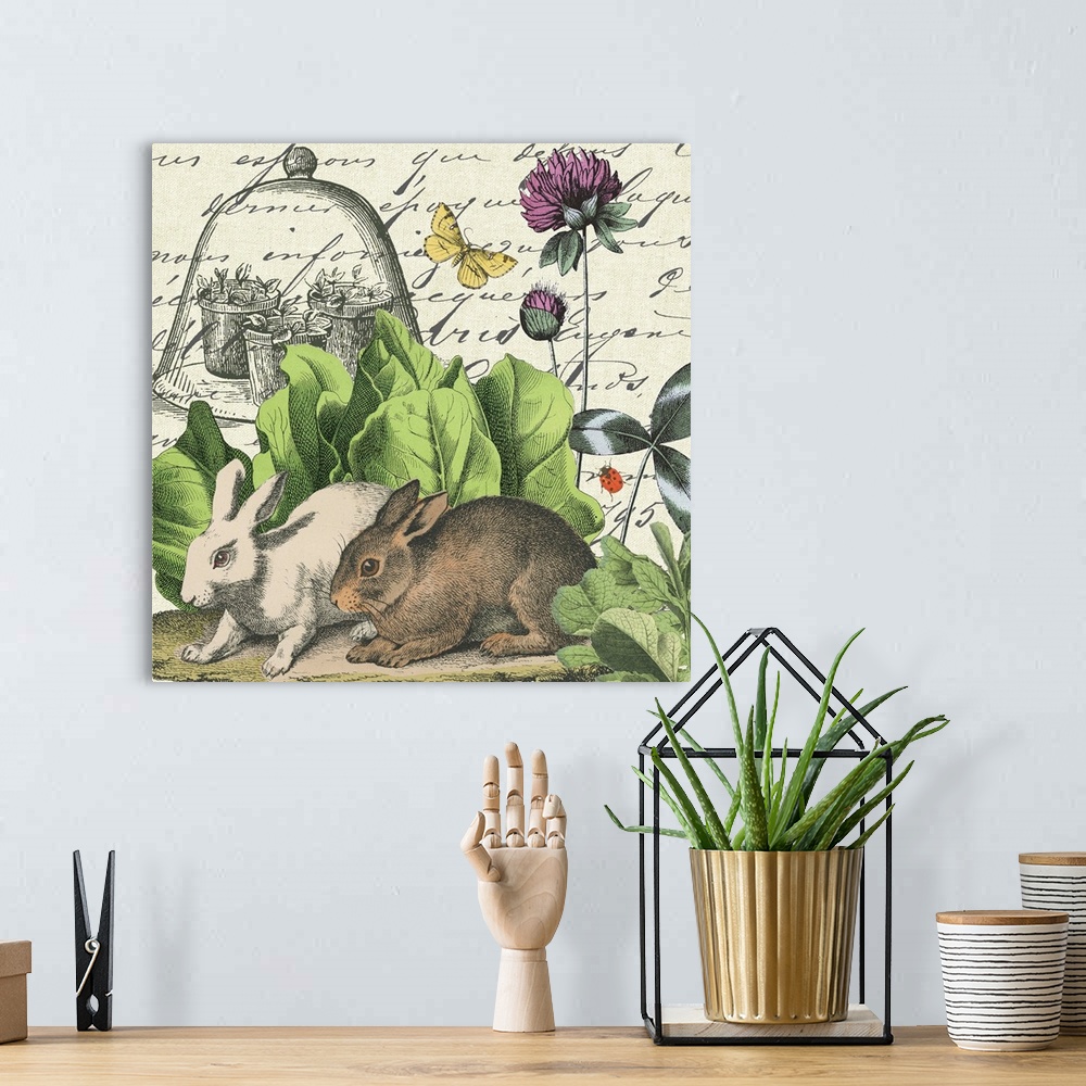 A bohemian room featuring Garden Rabbit II