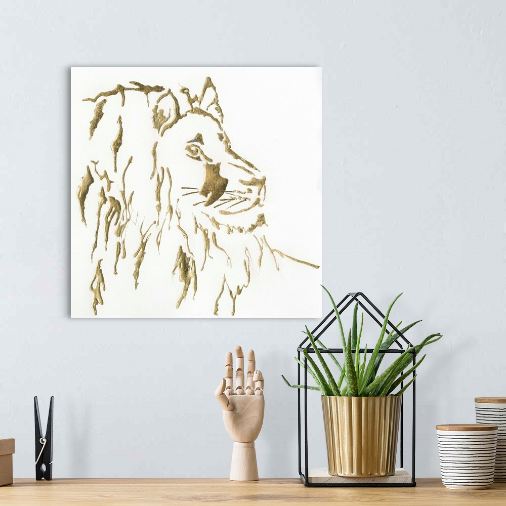 A bohemian room featuring Gilded Lion