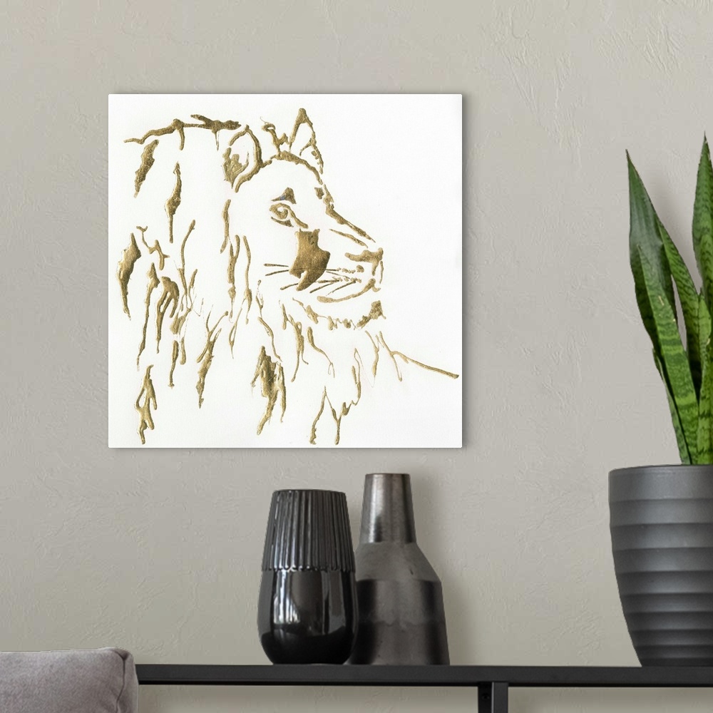 A modern room featuring Gilded Lion