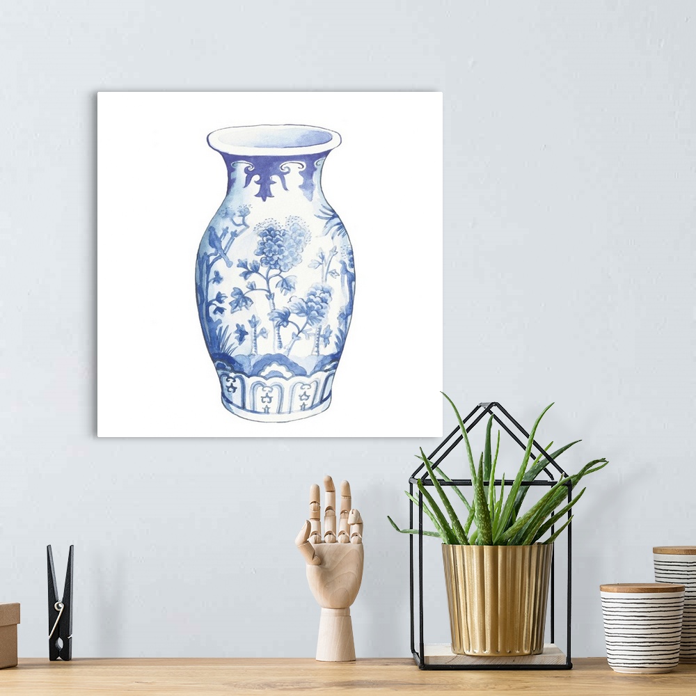 A bohemian room featuring Ginger Jar II on White