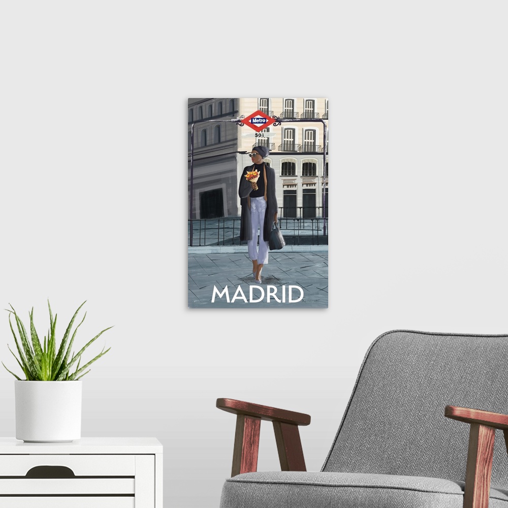 A modern room featuring Girl In Madrid