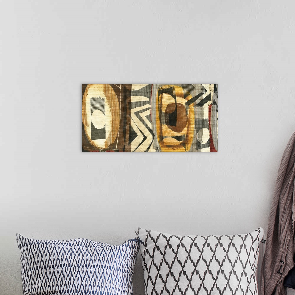 A bohemian room featuring Graphic Abstract II