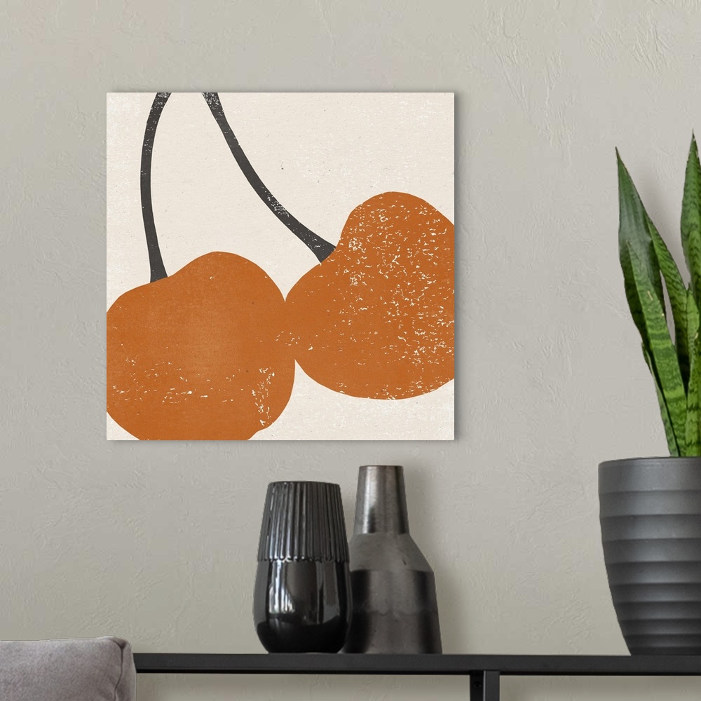 A modern room featuring Graphic Fruit III