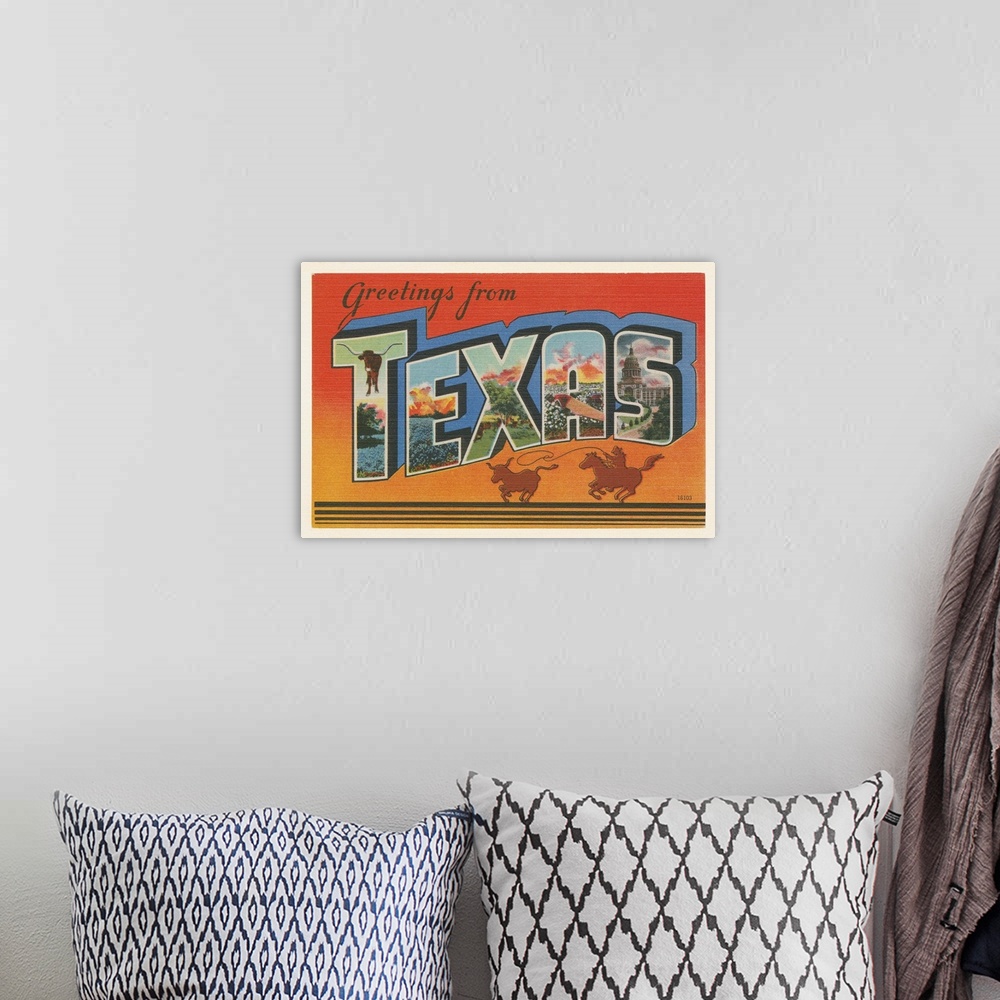 A bohemian room featuring Greetings from Texas v2