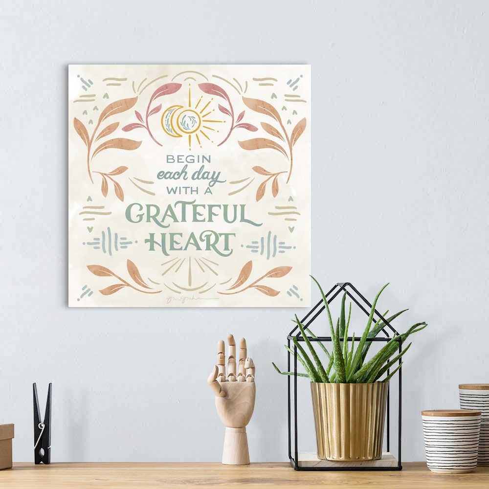 A bohemian room featuring Heart and Mind I