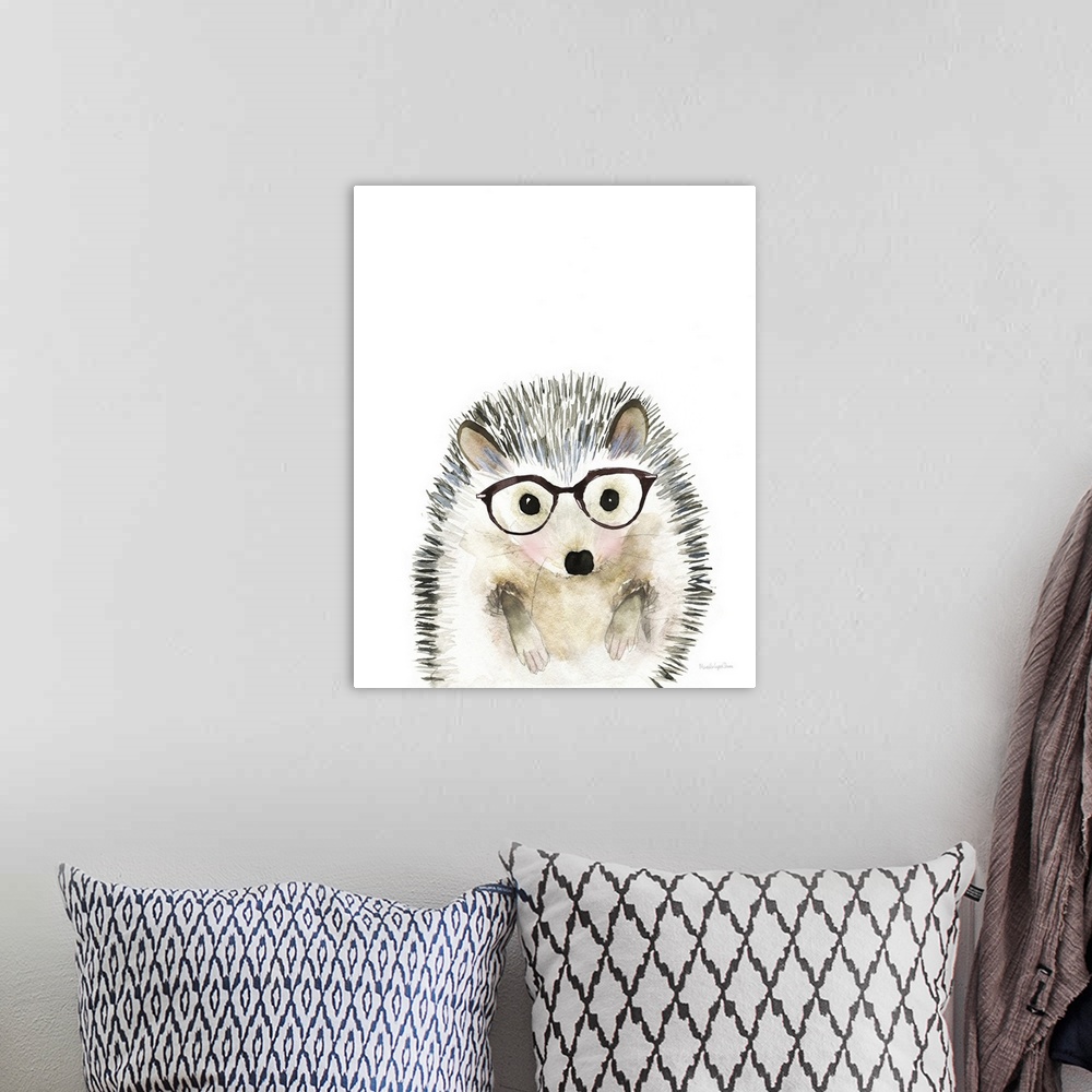 A bohemian room featuring Hedgehog in Glasses