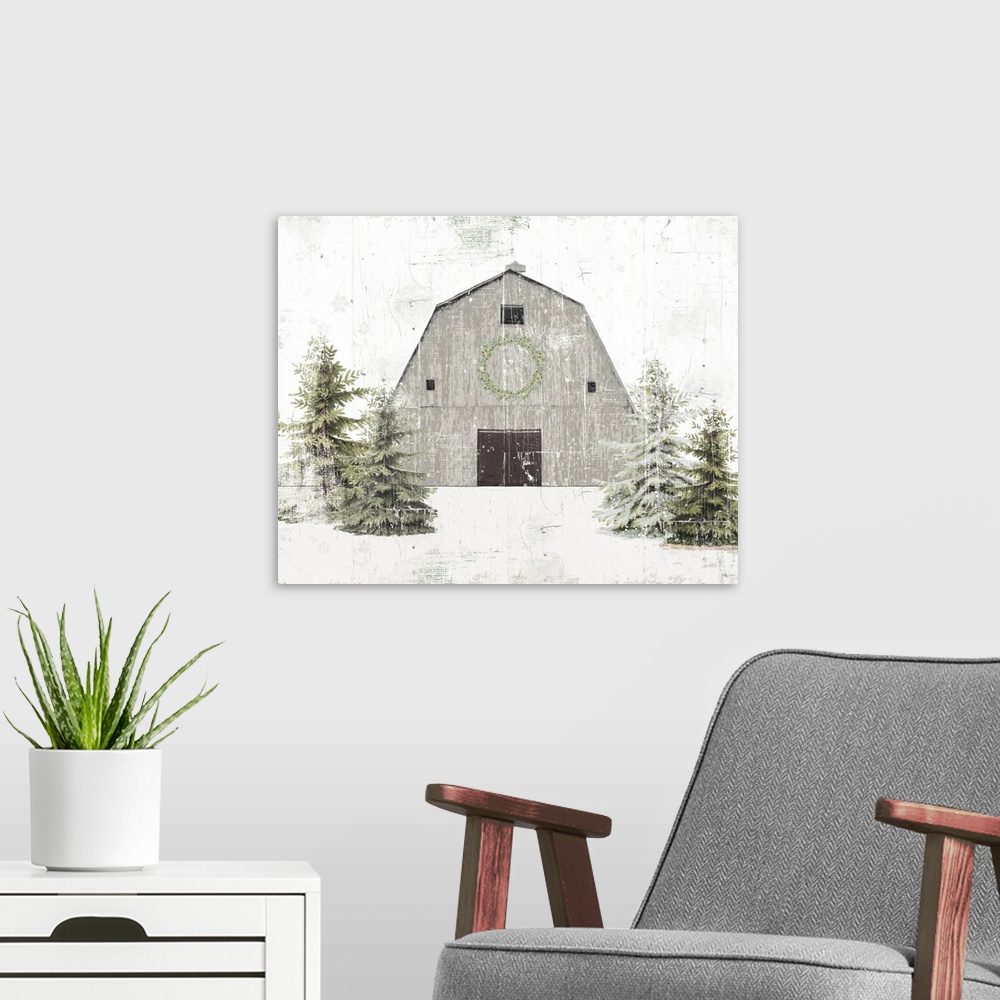 A modern room featuring Holiday Barn