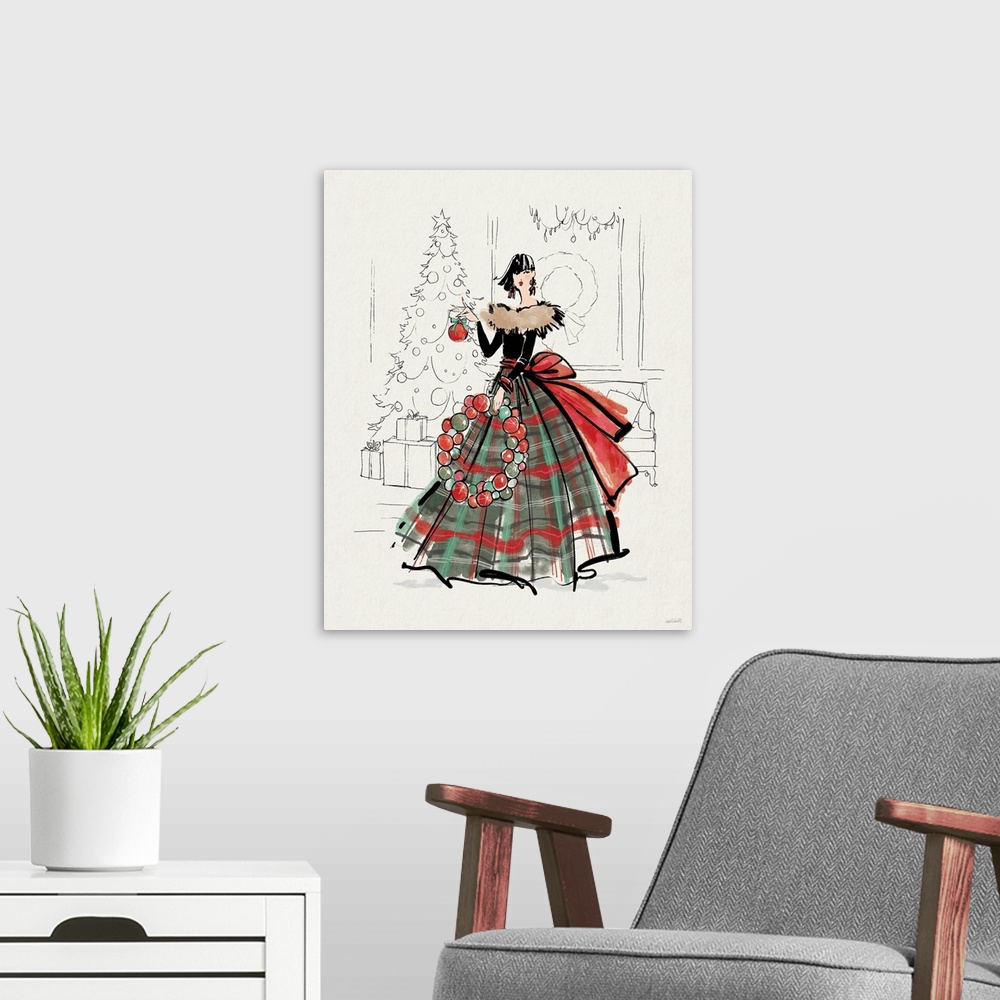A modern room featuring Holiday Fashionistas V