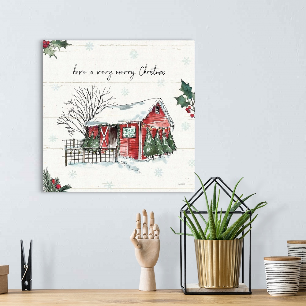 A bohemian room featuring Holiday on the Farm IV Merry Christmas