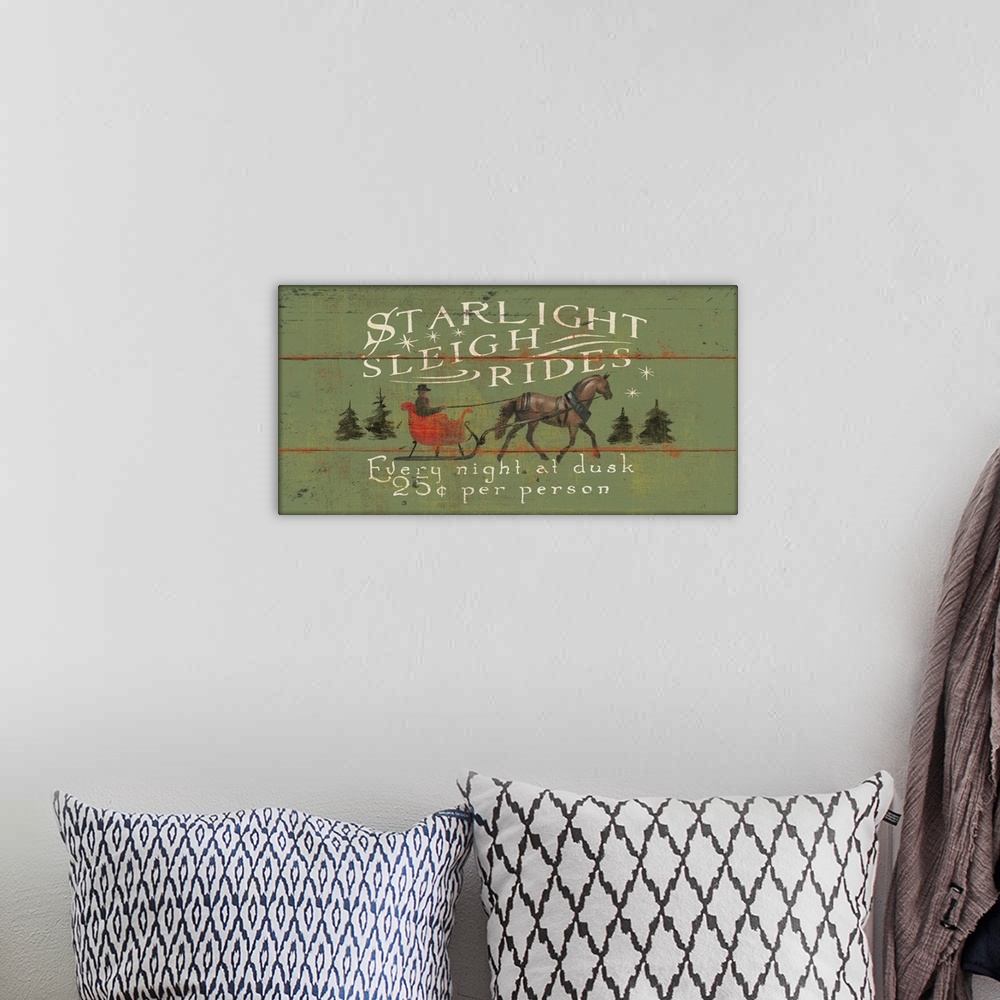 A bohemian room featuring Holiday Signs II Panel
