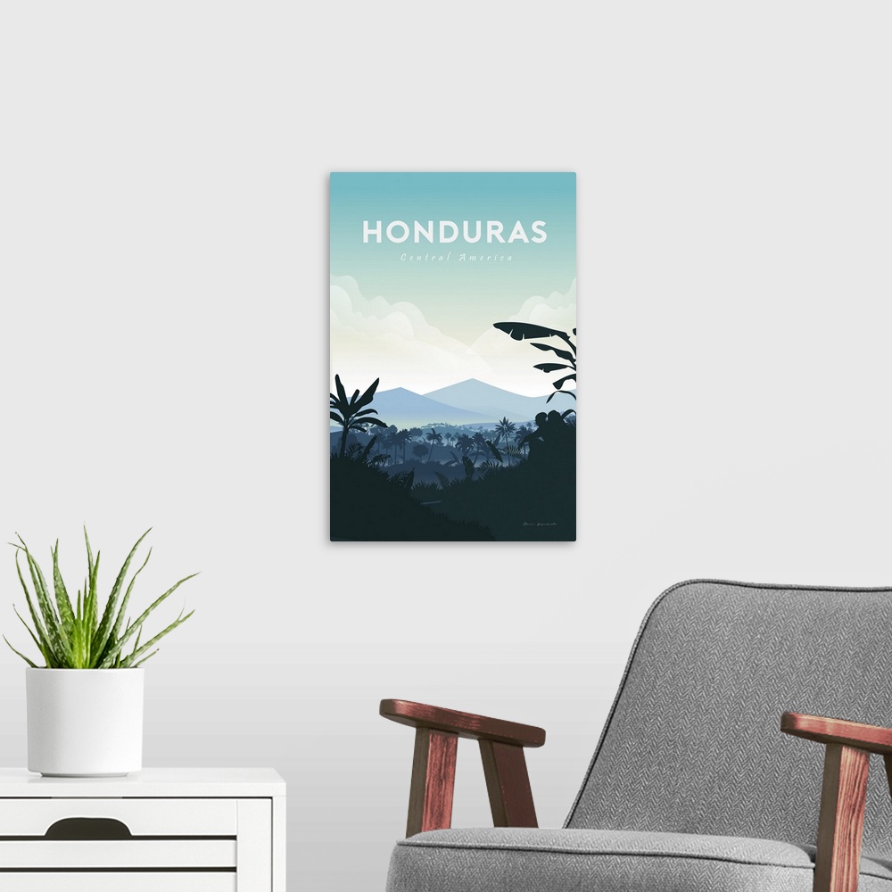 A modern room featuring Honduras