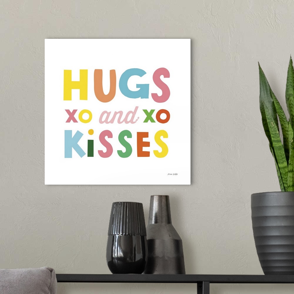 A modern room featuring Hugs And Kisses