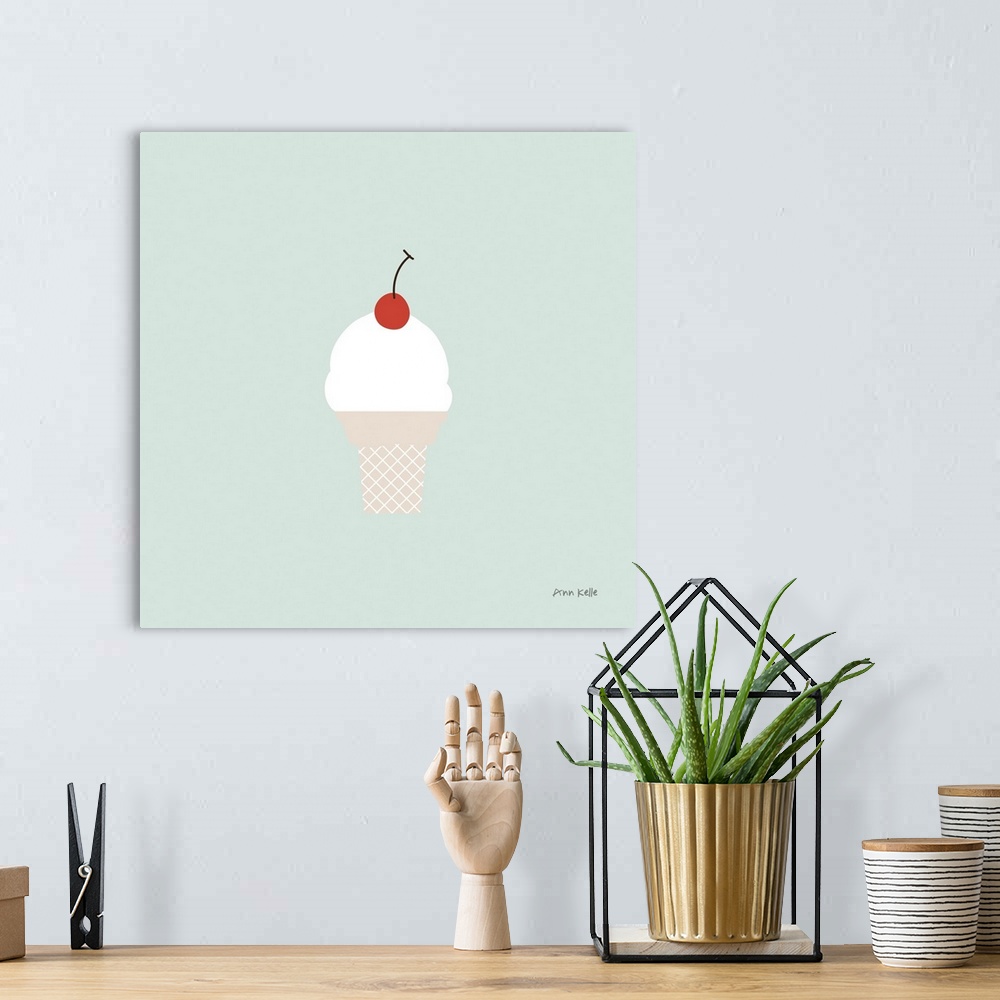 A bohemian room featuring Ice Cream Cone II