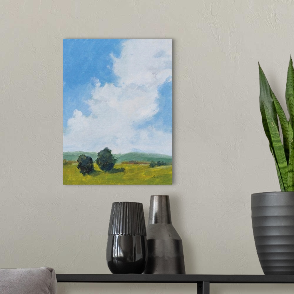 A modern room featuring July Clouds