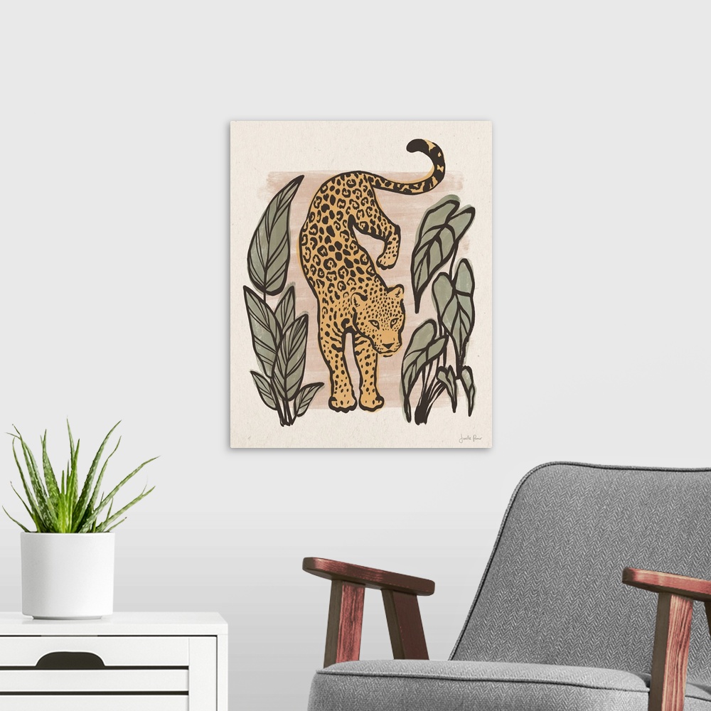 A modern room featuring Jungle Cats I