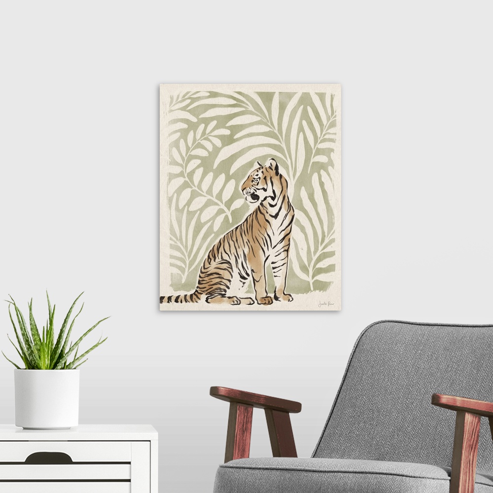 A modern room featuring Jungle Cats II