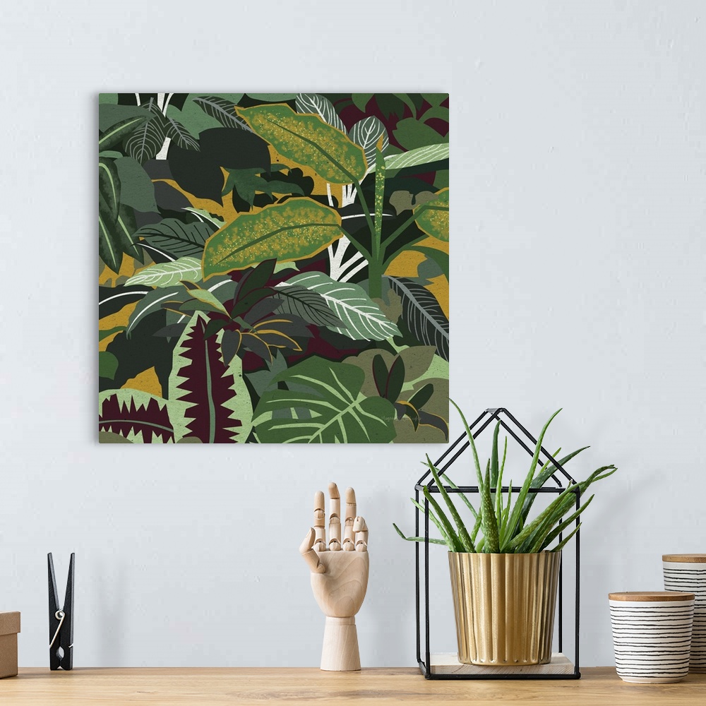 A bohemian room featuring Jungle Safari I