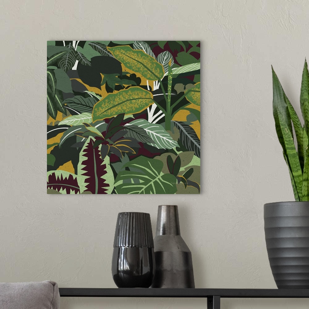 A modern room featuring Jungle Safari I