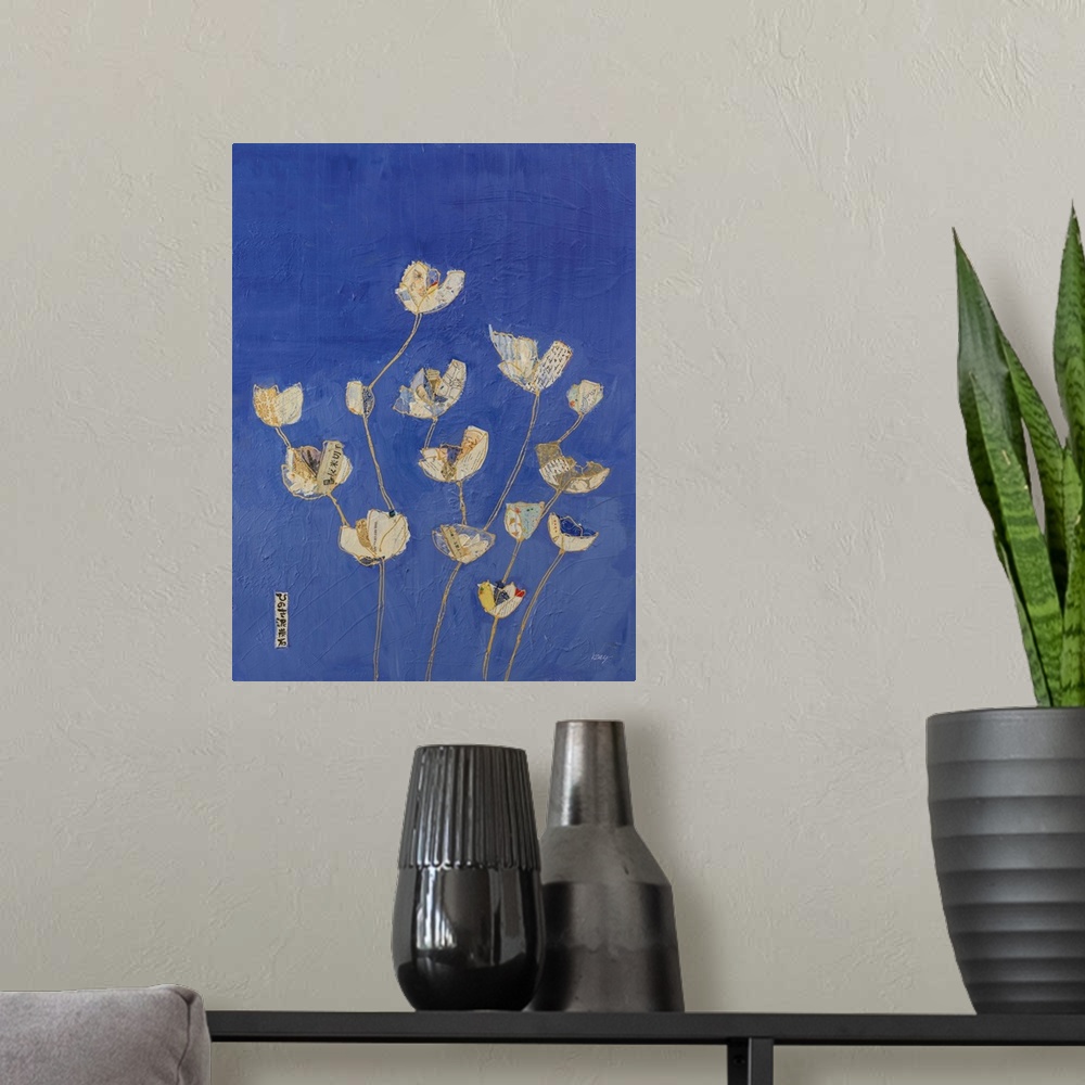 A modern room featuring Kim's Tulips