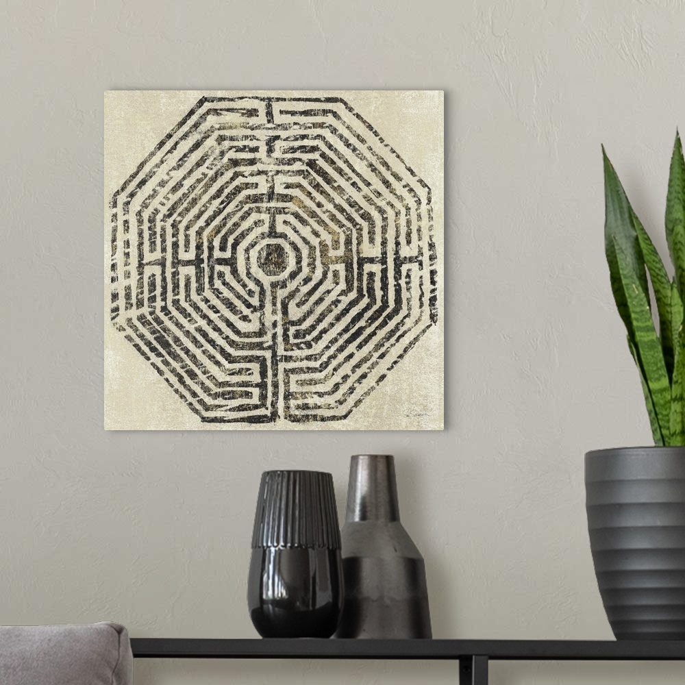A modern room featuring Labyrinth