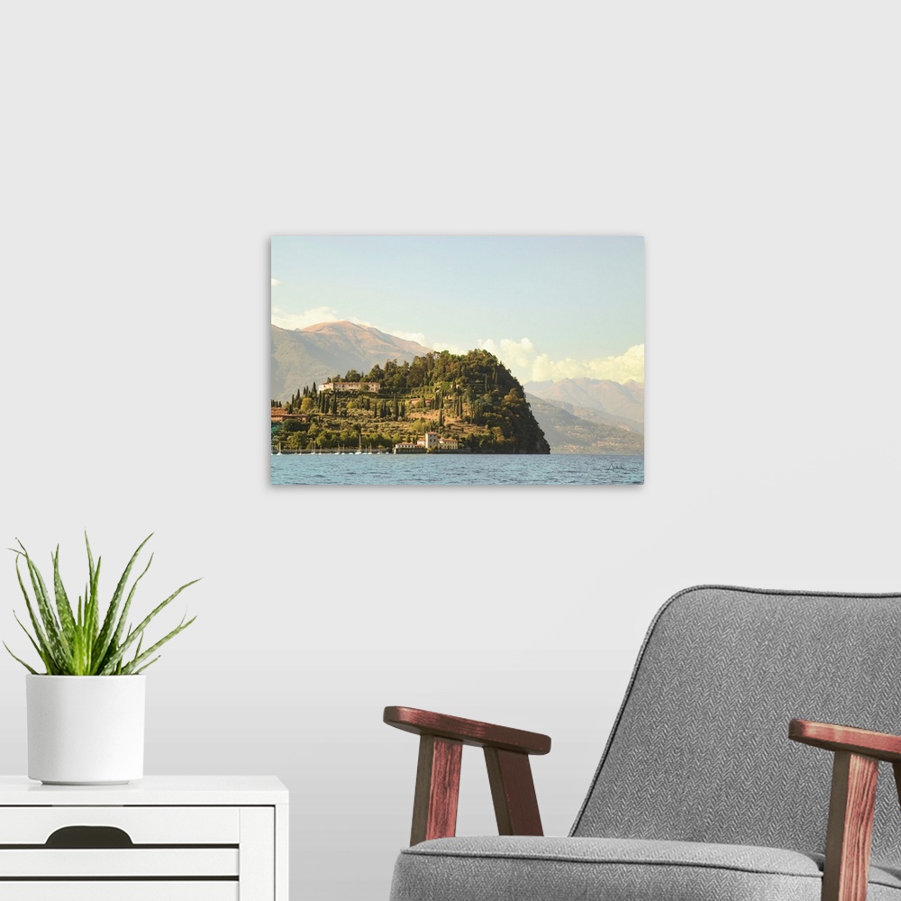 A modern room featuring Lake Como Headland