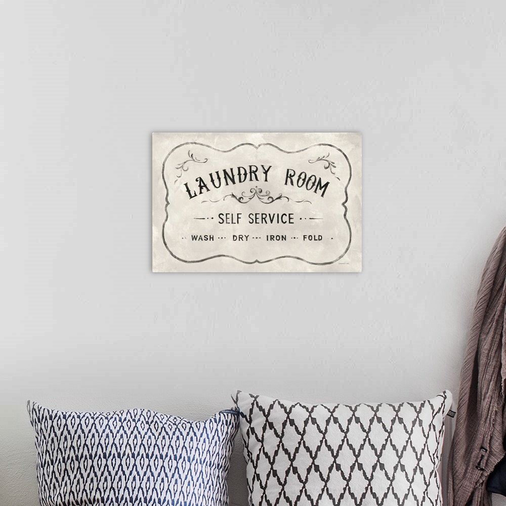 A bohemian room featuring Laundry Day VII Neutral