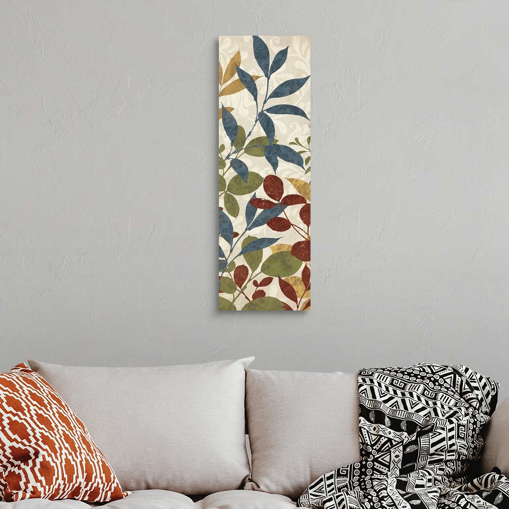A bohemian room featuring Leaves of Color II