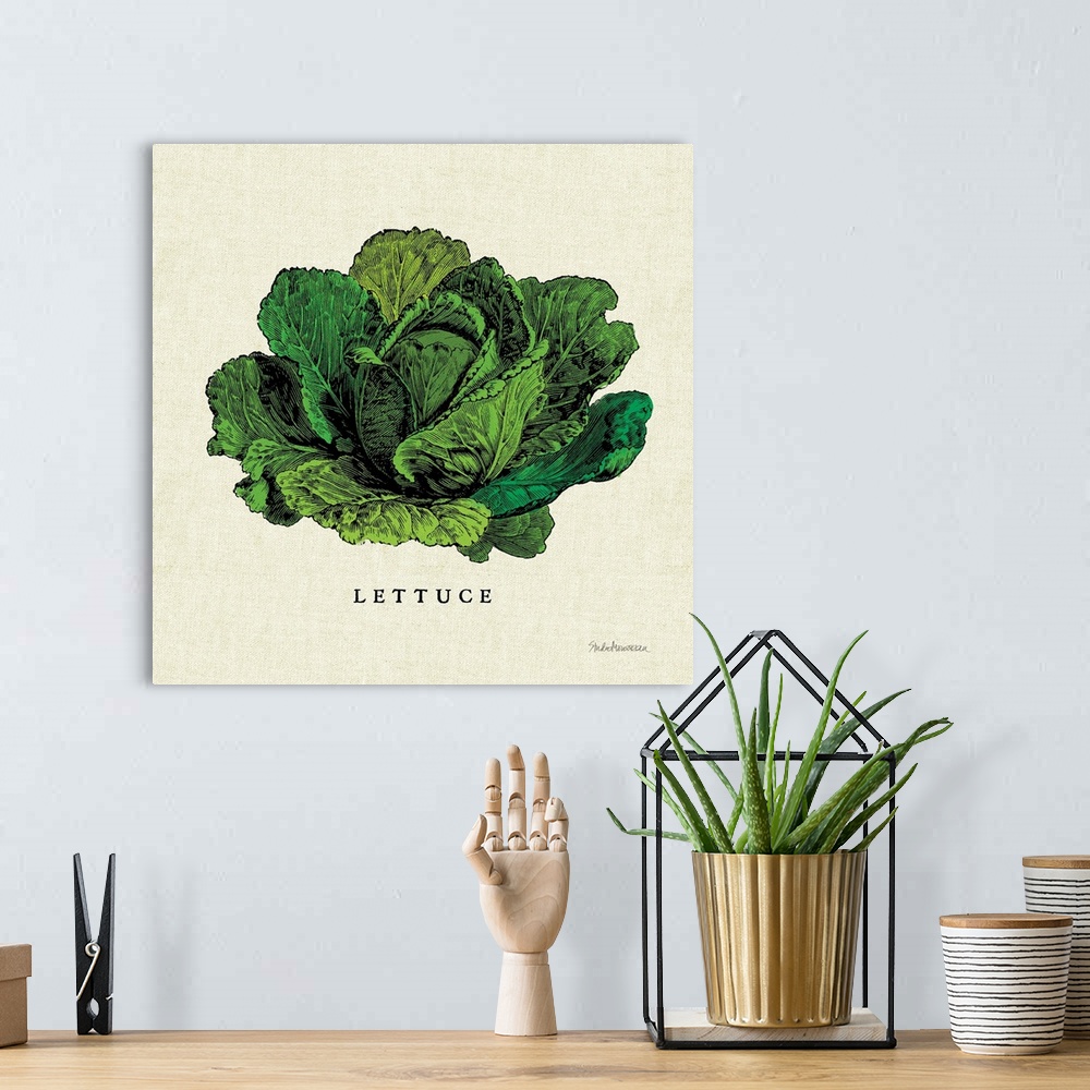A bohemian room featuring Linen Vegetable II v2