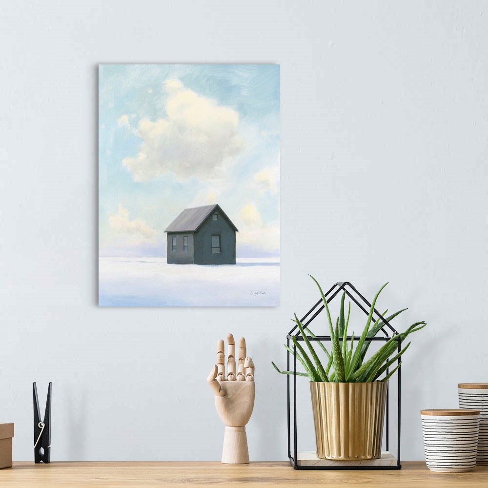 A bohemian room featuring Lonely Winter Landscape III