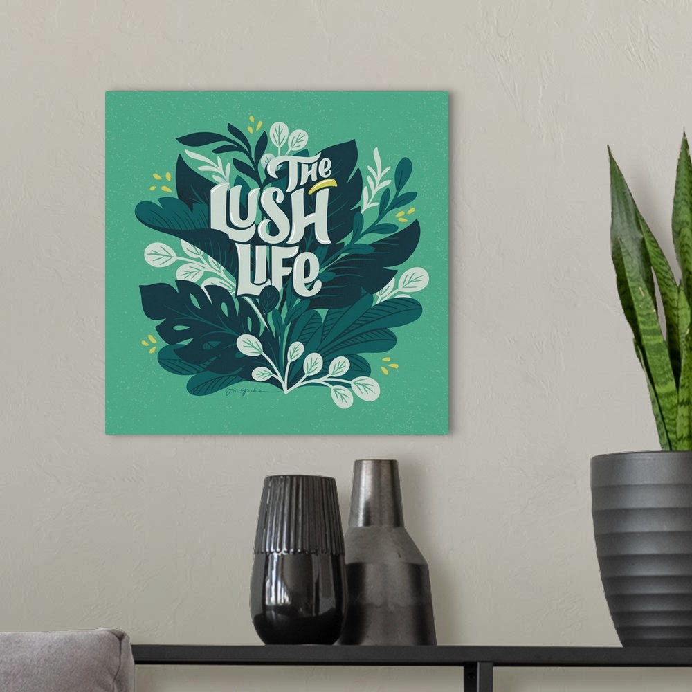 A modern room featuring Lush Life V