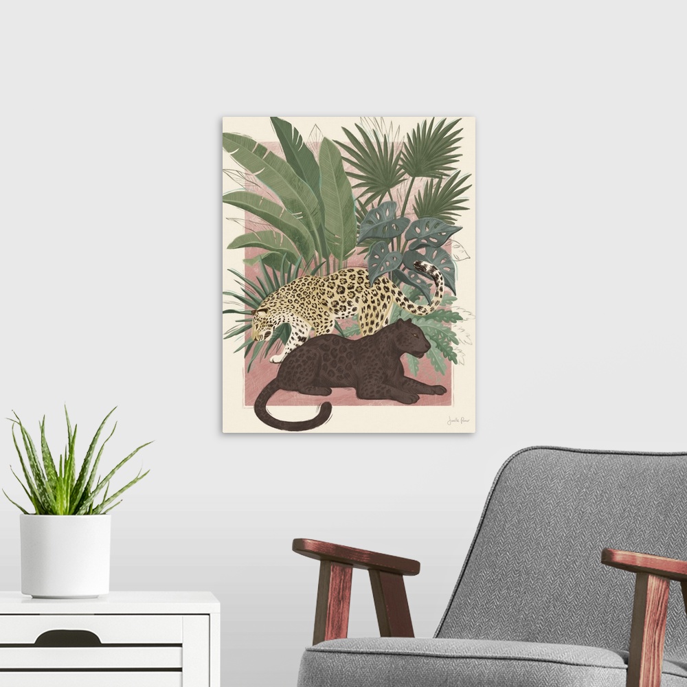 A modern room featuring Majestic Cats I