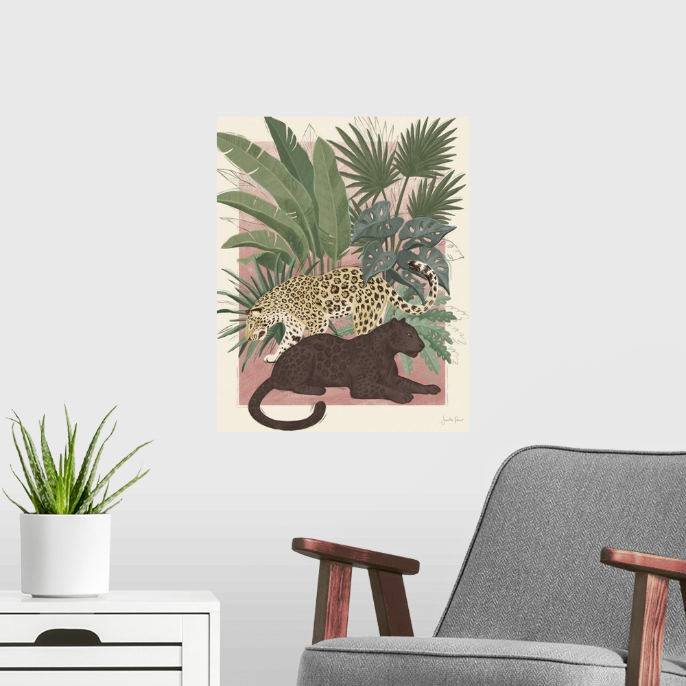 A modern room featuring Majestic Cats I