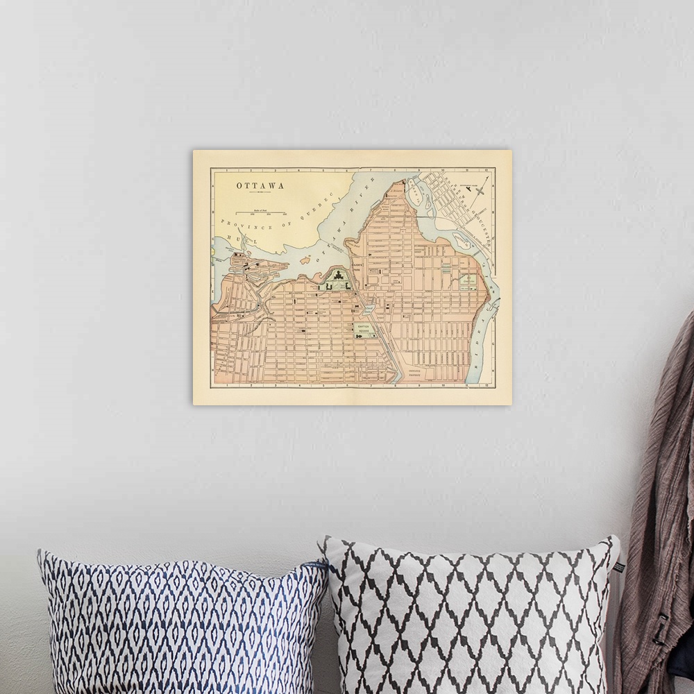 A bohemian room featuring Map Of Ottawa